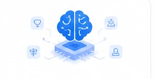 AI supported business operations illustration