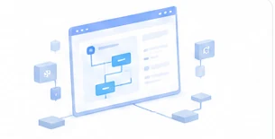 Business process automation workflow illustration