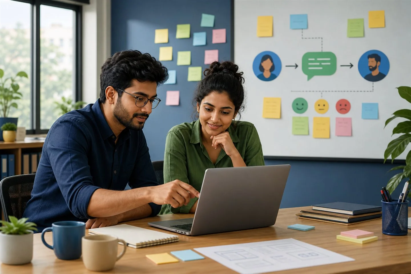 Startup team testing an AI-enabled business workflow prototype
